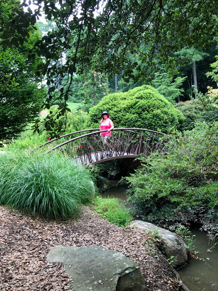 Karen Duquette on the bridge